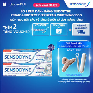  Bộ 2 Kem đánh răng SENSODYNE Repair & Protect Deep Repair Whitening 100g phục hồi bảo vệ răng ê buốt và làm trắng răng 