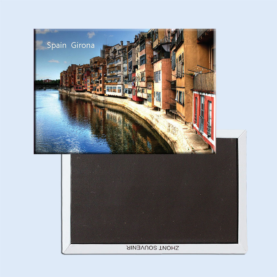 decal dán tủ lạnh Sử dụng hàng ngày tại nhà Tây Ban Nha Girona Thành phố Phong cảnh Du lịch Quà lưu 