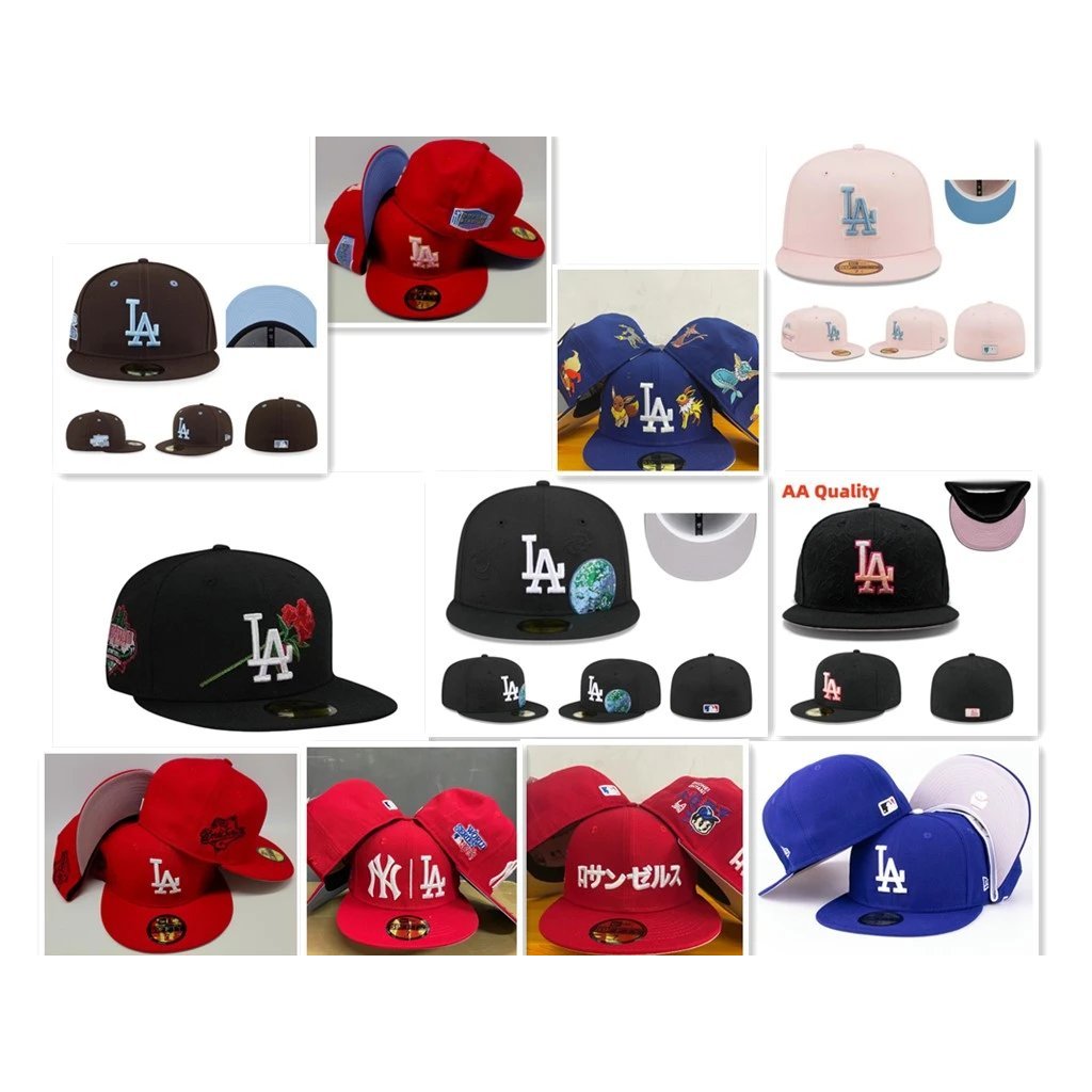 Mũ vành phẳng 59FIFTY Dodgers LA Hip-Hop, chống nắng, phù hợp cho du lịch