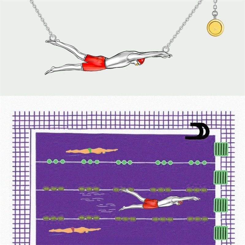 New Product#Pan Zhanle Necklace Paris Olympics Breaking World Record100High-end Niche Design Necklac