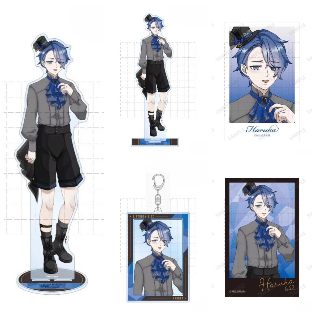Mô hình Standee MILGRAM nhân vật Haruka Sakurai kèm móc khóa trang trí bàn học quà tặng fan anime ga