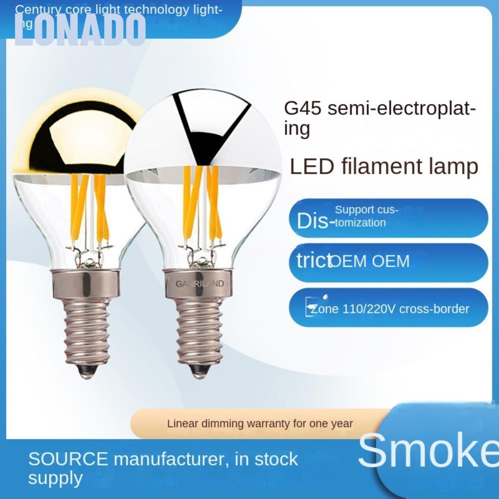 Bóng đèn LED LONADO, Bóng đèn pha lê 4W màu trắng ấm, 2023 Sợi đốt 2200K 2700K E12 / E14 / E26 / E27