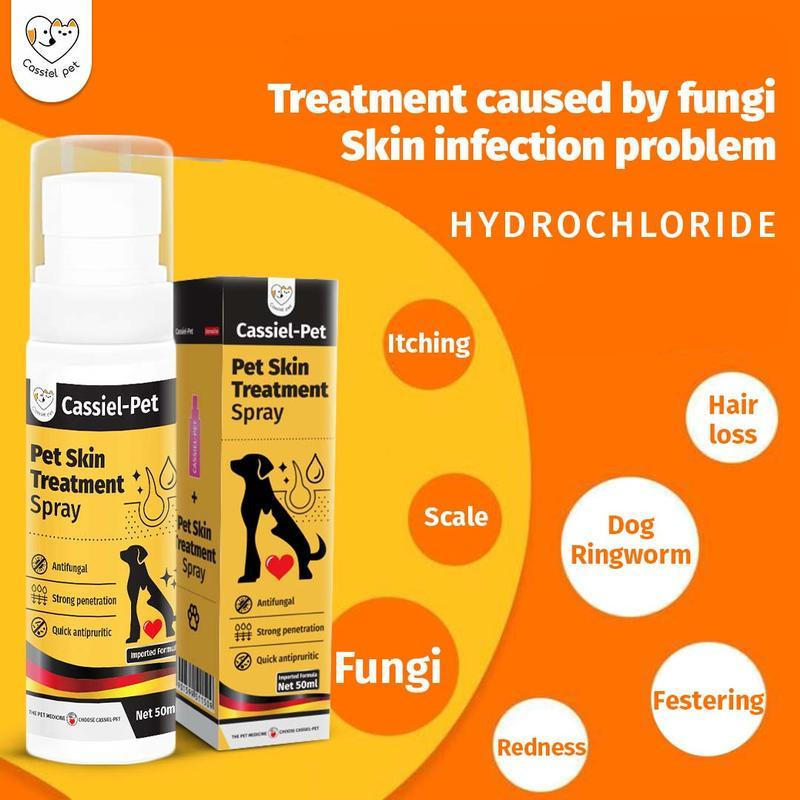Cassiel Pet-Pet Skin Sprays for Dogs & Cats - Nature Soothing Spray for Clean and Soft Skin, Reduces