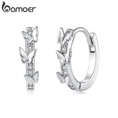 Bamoer Vòng Bông Tai Thiết Kế Bướm Trang Sức Quà Tặng Cho Nữ