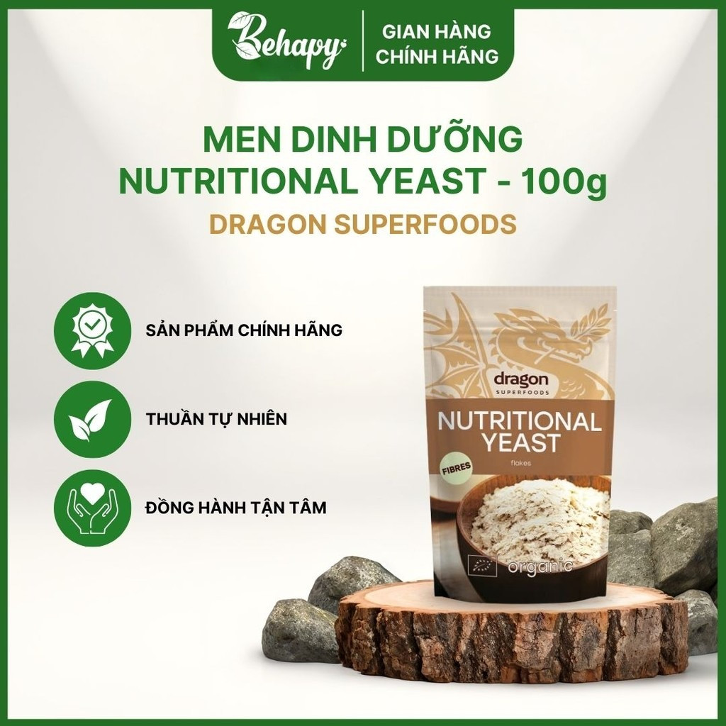Men Dinh Dưỡng Nutritional Yeast Dragon Superfoods 100G Giàu Vitamin B Thay Thế Phô Mai