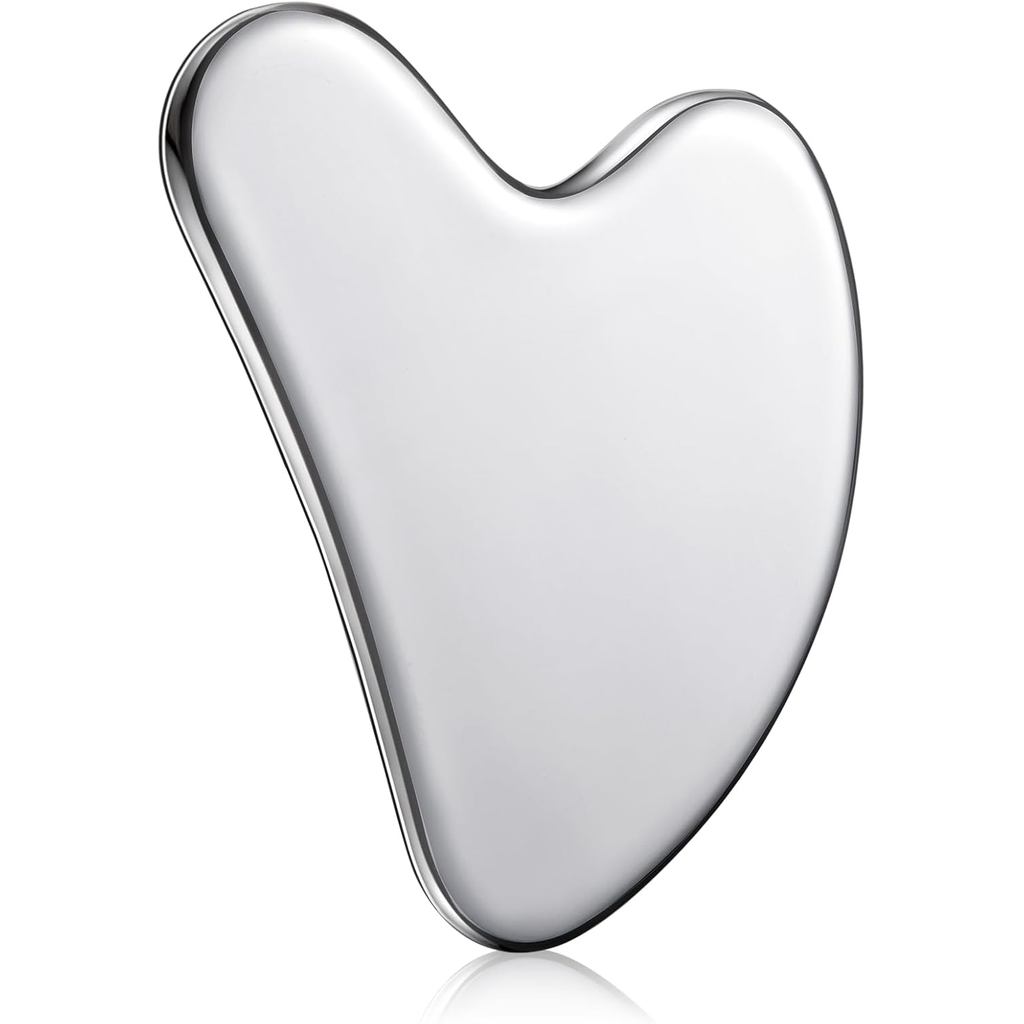 Nuanchu Thép không gỉ Gua Sha Dụng cụ chăm sóc da mặt Công cụ Guasha kim loại cho khuôn mặt Body Jaw