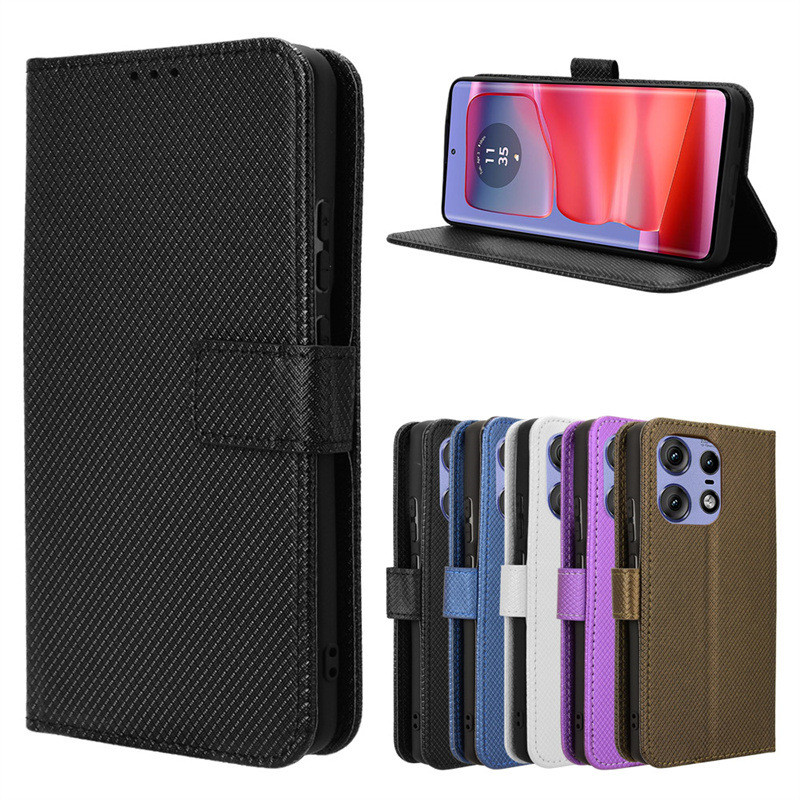 Thích hợp cho Ốp điện thoại Motorola Edge50 Pro Motorola Edge 50 Pro Vỏ da họa tiết kim cương Flip