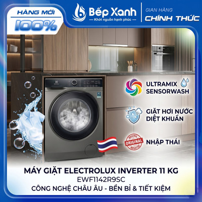 EWF1142R9SC | Máy giặt Electrolux 11kg EWF1142R9SC: Công nghệ UltraMix SensorWash - Giặt hơi nước diệt khuẩn - Nhập Thái
