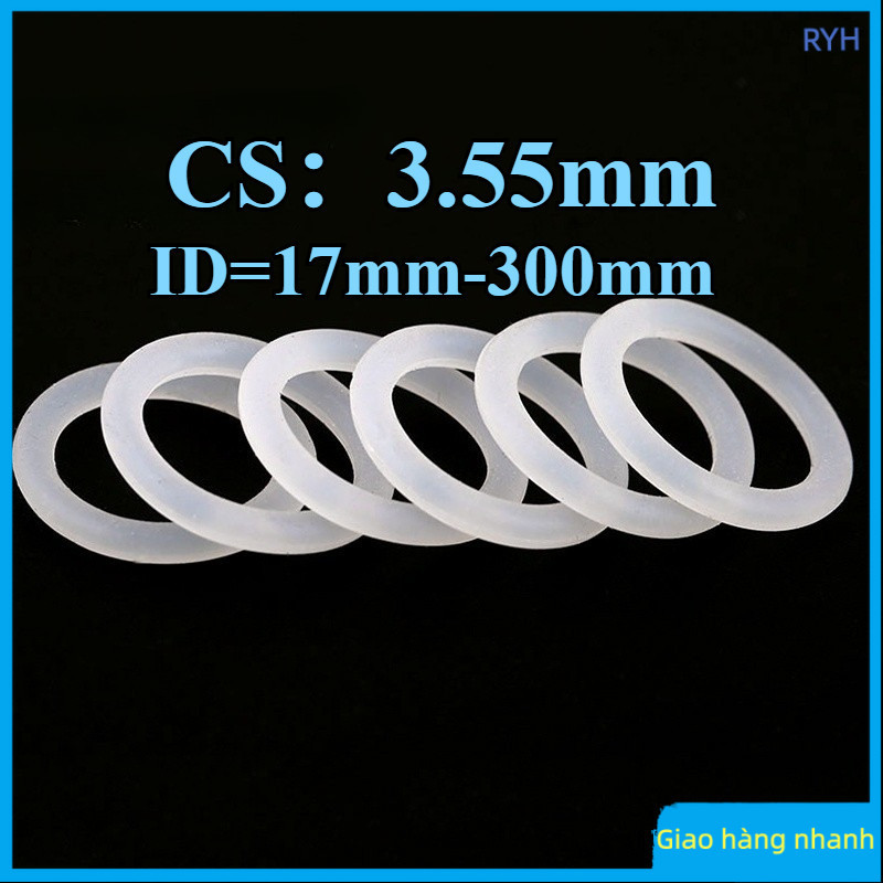 White silicone ring, food grade O-ring, waterproof rubber ring, elastic sealing ring，Bền đẹp chịu nh