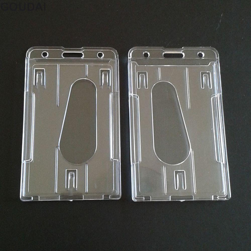 Hộp đựng ID thẻ đôi GOUDA Nhựa nóng cứng trong suốt