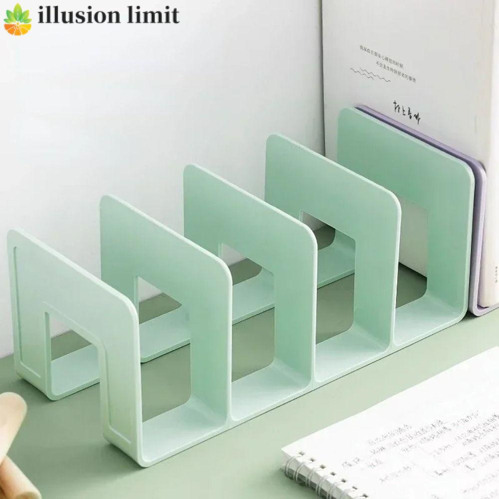 ILLUSION LIMIT Desktop Bookends Display Book Holder Magazine