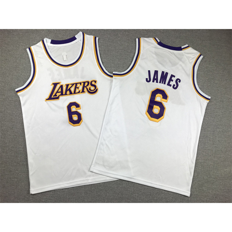 Quần áo quạt bóng rổ trẻ em mùa hè cho Los Angeles Lakers 23 LeBron James Junior Quần áo quạt trẻ em