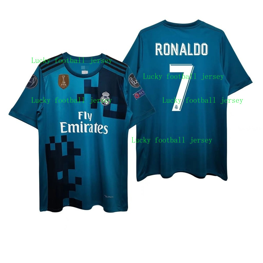 2017-2018 Madrid Real Thurd Jersey Bóng đá Người lớn RONALDO KROOS MODRIC Tay dài / ngắn