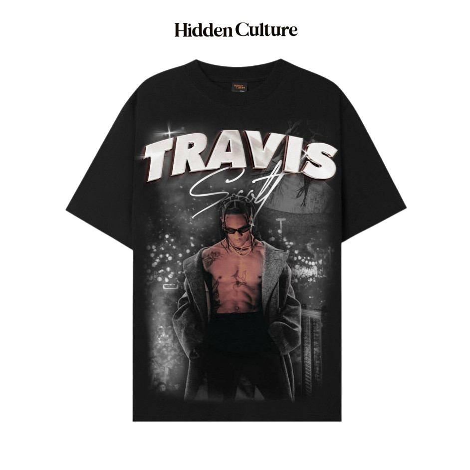 Áo Thun Oversize Hidden Culture - TRAVIS SCOTT T-SHIRT - Black