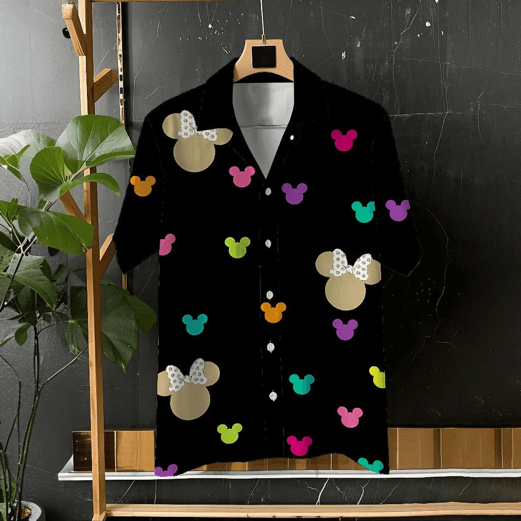 Mickey Anime Short Sleeve Shirt - Phong Cách Hawaii, Thoải Mái Cho Mọi Ngày