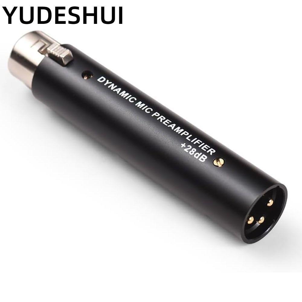 Preamp micro YudhUI, Bộ tăng cường micrô đa năng 48V có Preamp, Phụ kiện Mini với bộ khuếch đại Mic 