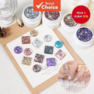  5ML Khối Rubik Cho Móng Tay Nghệ Thuật Lấp Lánh Kim Sa Lấp Lánh Gel Flash Phản Quang Ngâm Tắt UV LED Varnish Dụng Cụ DIY 