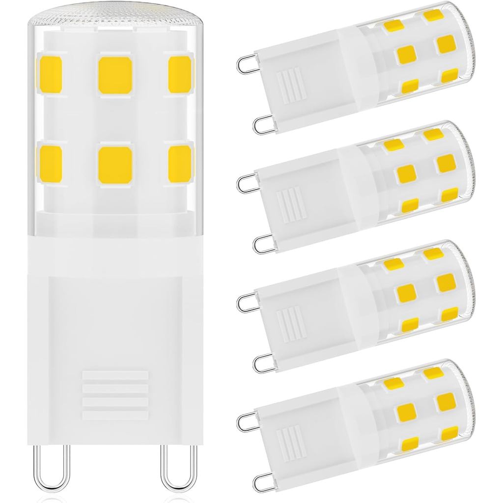 Bóng đèn LED G9 2W, Bóng đèn 2Watt 25W Halogen Tương đương 250LM, 120V Mini T4 G9 Base 4000K Trắng t