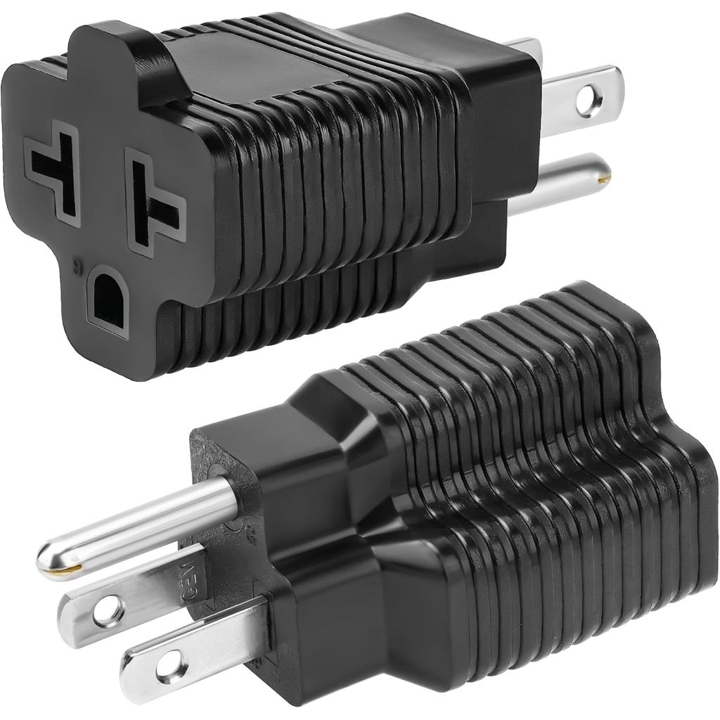 [4 trong 1] 15 Amp Gia Đình AC Cắm Sang 20 Amp T Blade Adapter 2Pack, Nema 5-15P đến 5-15R / 5-20R, 