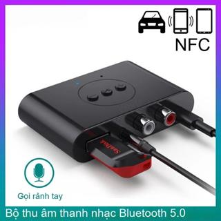 Bộ Thu Âm Bluetooth 5.0 Hỗ Trợ NFC & Mic - Cổng USB/RCA/AUX Cho Xe Hơi/Loa/Bộ Khuếch Đại