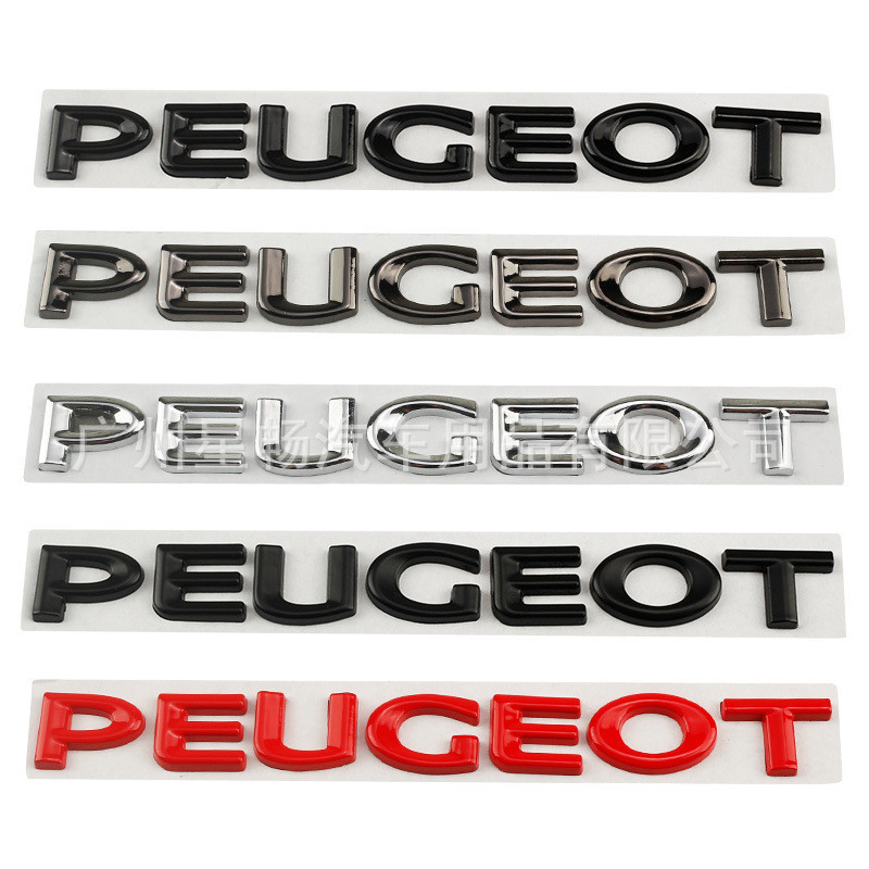 Thích hợp cho Peugeot PEUGEOT Logo xe hơi Sửa đổi Logo đuôi sau Logo tiếng Anh PEUGEOT Nhãn dán xe h