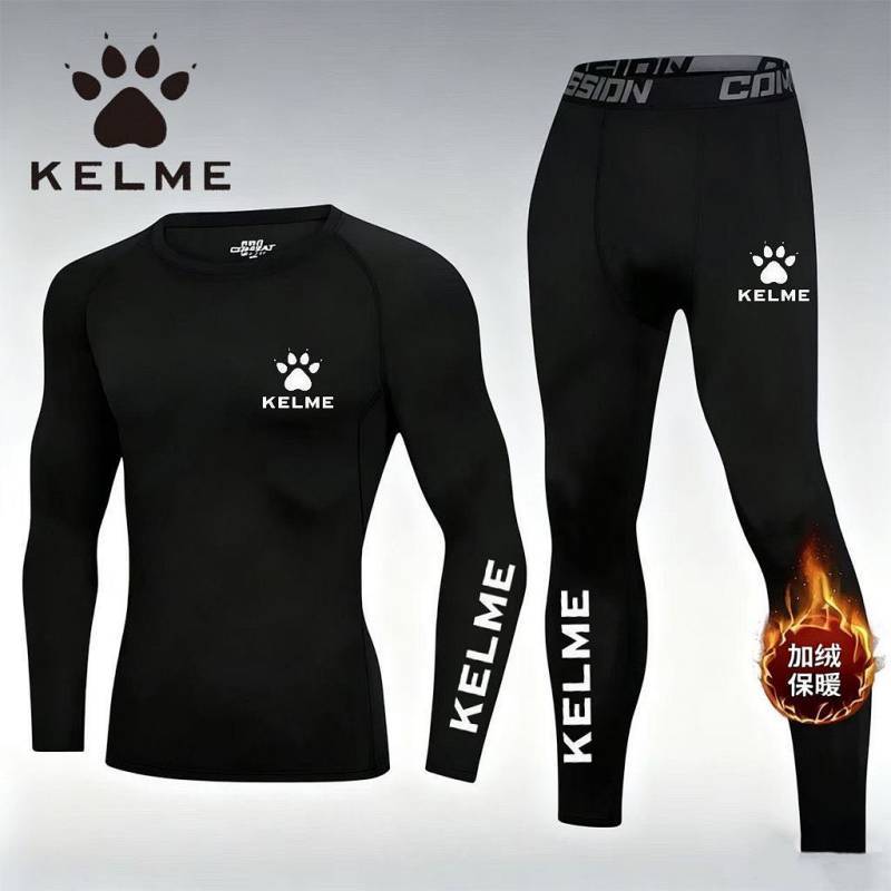 Fleece-Lined Warm Tight Autumn and Winter Long Sleeve T-shirt Football Fitness Breathable Compressio