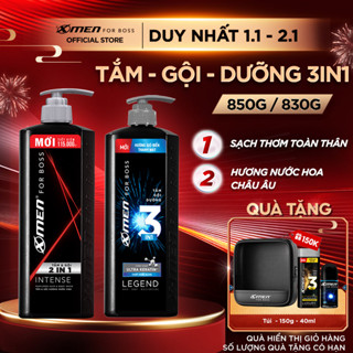  Tắm Gội Nam X-Men for Boss Intense 850g  Legend 830g Hương Nước Hoa Châu Âu Sang Trọng Lịch Lãm 