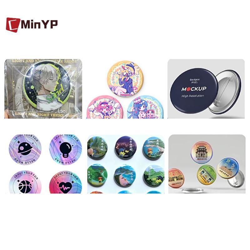 CMinYP 50 Bộ 25-75MM Huy Hiệu Kim Loại Pin Nút Máy Làm Các Bộ Phận DIY nk Huy Hiệu Nút Phần Cho Nghệ