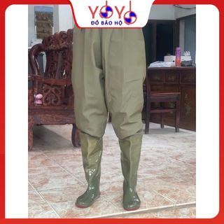 Quần ủng lội nước siêu bền chất liệu cao su dày hai lớp TÀU NÂU ủng bảo hộ lao động,ủng câu cá,ủng thuỷ sản