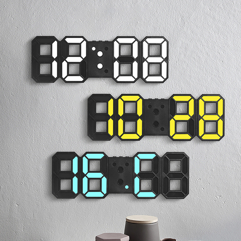 Source3d Clock Numbers led Alarm Clock Cross-Border Japan and South Korea Electronic Clock Living Ro