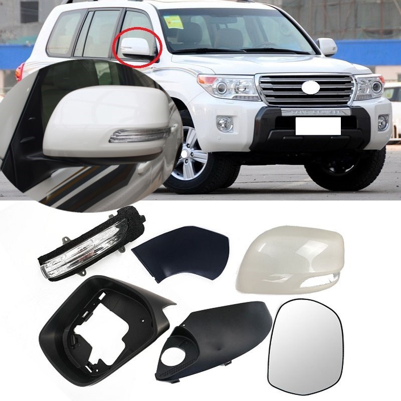 Yasong Gương Chiếu Hậu Vỏ Bên Gương Kính Khung Ánh Sáng Cho Xe Toyota Land Cruiser 200 LC200 Cho Lan