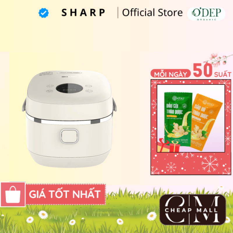 Nồi cơm cao tần Sharp 1 lít 1000W KS-IH10IX-WH, công nghệ IH 3D, phủ chống dính - CHEAP CMO