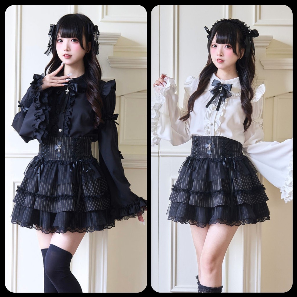 * * Chim ngủ * Áo sơ mi tay Ji Lei Quần áo Sản xuất hàng loạt Top Gothic Gothic Gothic Gothic Gothic
