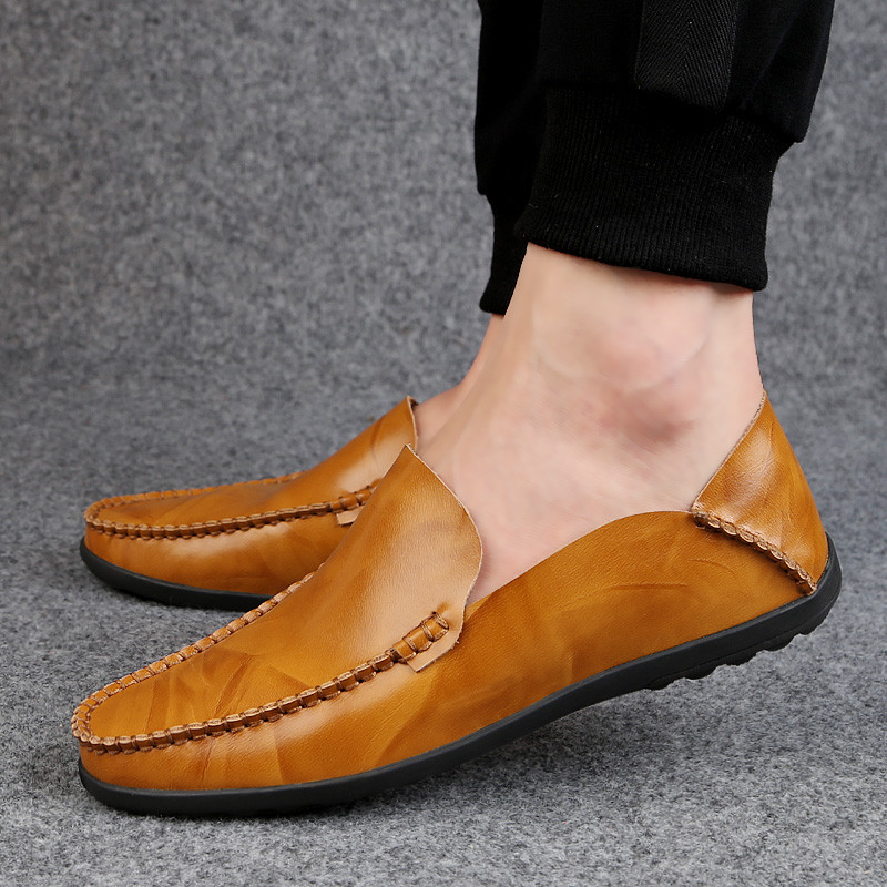 Nam Loafer Da Thuyền Lái Xe Giày Slip On Nam Loafer XWBV