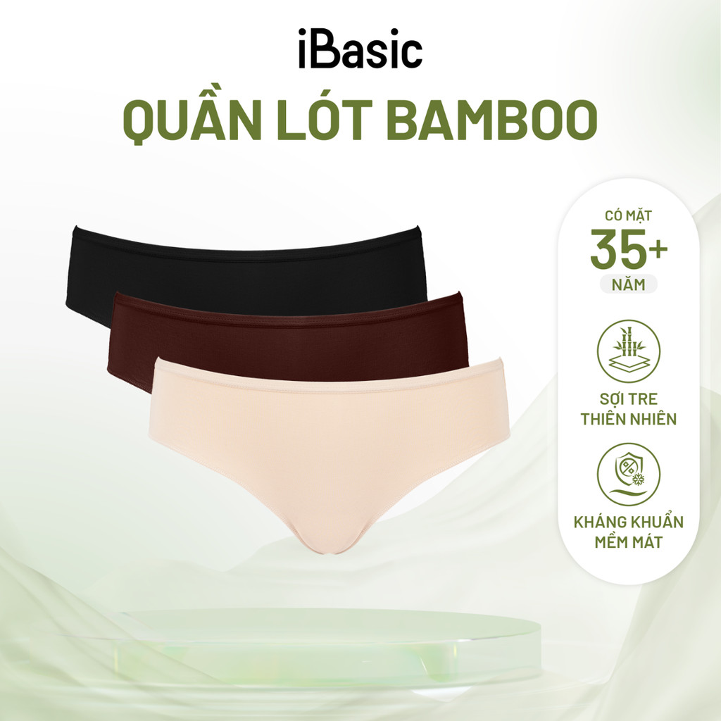 Combo 3 Quần lót nữ iBasic bamboo bikini iBasic PANW002