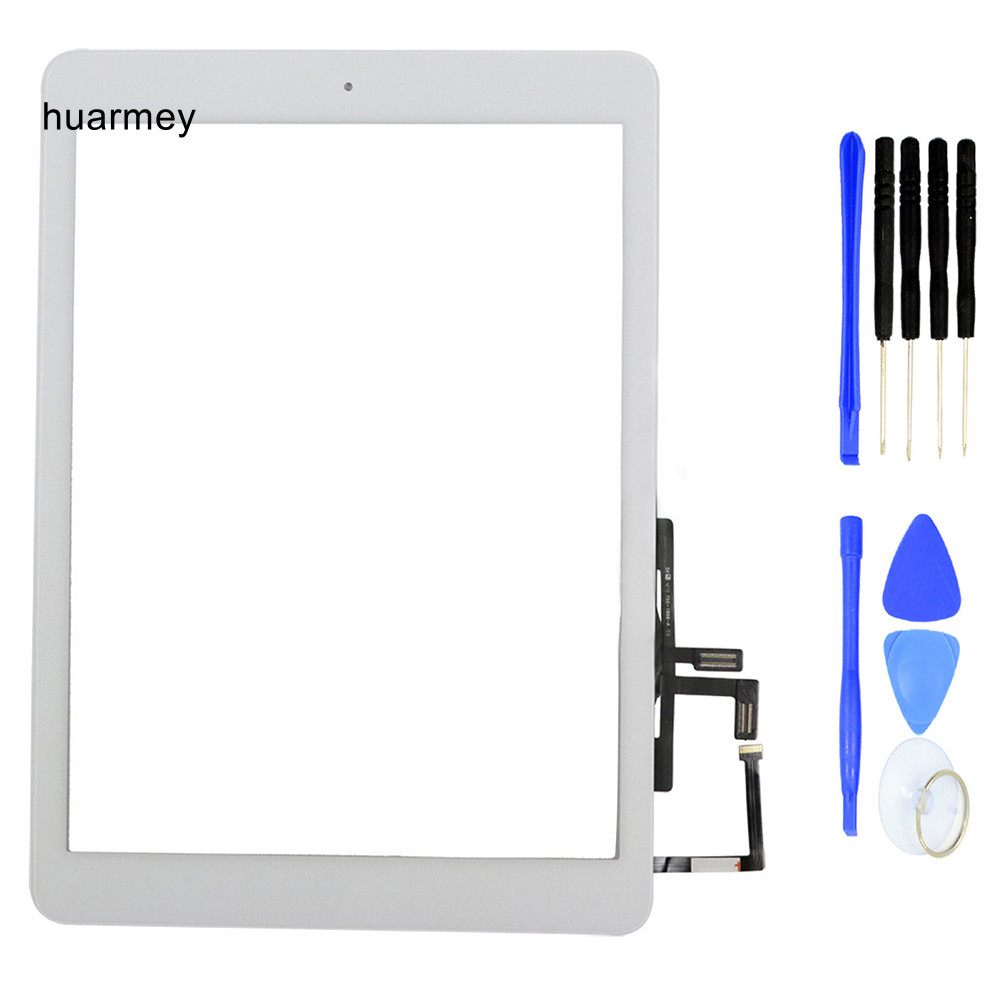 Màn hình số hóa cảm ứng HUARMEY + Keo dán + Nút Home Flex cho iPad Air A1474 A1475