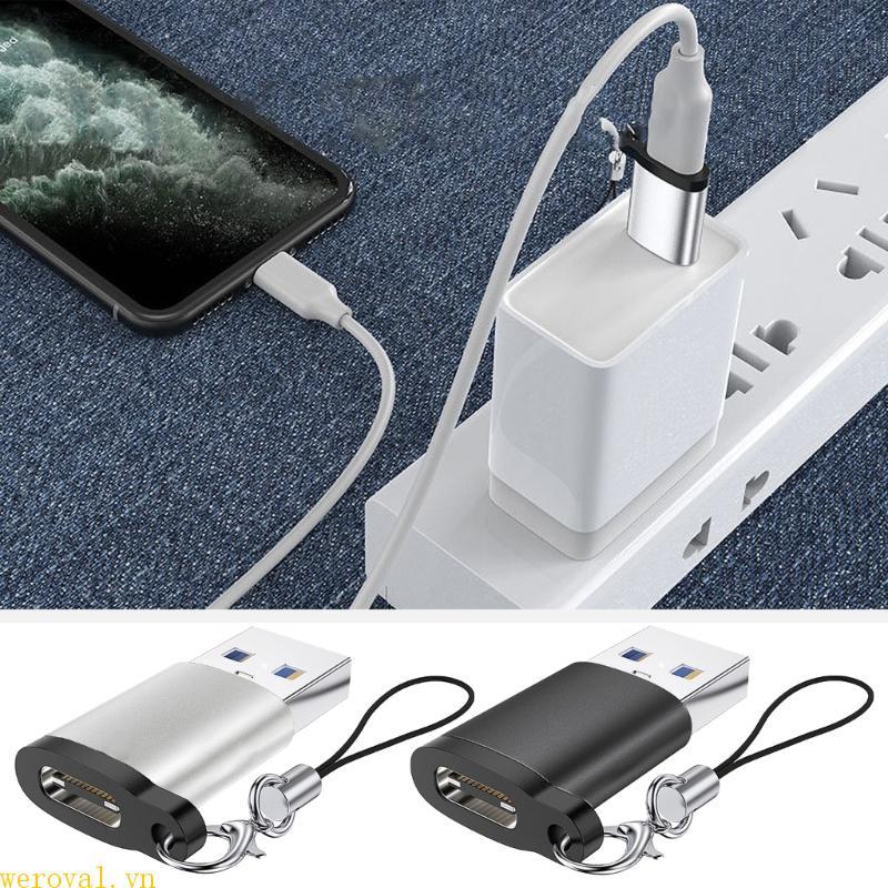 WER Ngắn USB C Sang USB Adapter USB Type C Nữ Sang USB3 0 Nam Adapter Kết Nối Bộ Sạc Adapter Cho Điệ