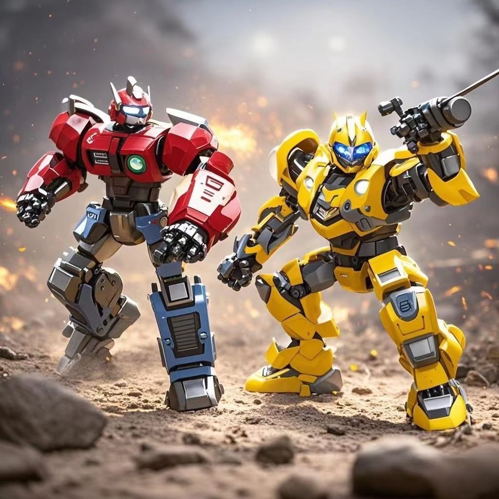 Boy's Optimus Prime Building Block Gift Educational Toy - Transforming Bumblebee Set4mj New Robot To