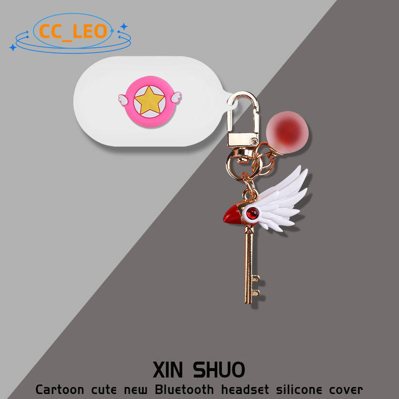 Case for Sony WF-C700N Cute Pendant Cartoon Bear Dinosaur Astronaut Keychain Silicone Soft Case Suit