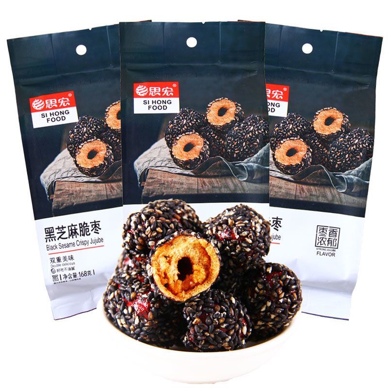 Crispy Not Greasy Sihong Crispy Crispy Dates Không hạt Crispy Red Dates Snacks Black Sesame Dates Kh