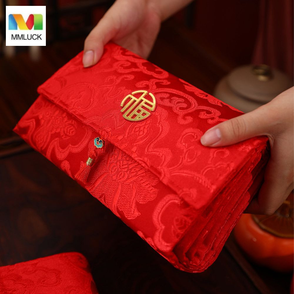 MMLUCK Gấp Phong Bì Màu Đỏ, Phong Cách Trung Hoa Hongbao Cưới Tiền Phong Cách Trung Hoa, Túi Đựng Ti