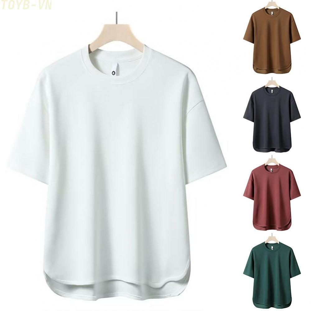 【TOYBOX】T Shirt Fashion Gym Round Collar Short Sleeve Soft Casual Daily Men T Shirt