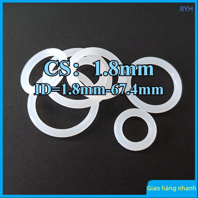 White silicone ring, food grade O-ring, waterproof rubber ring, elastic sealing ring，Bền đẹp chịu nh
