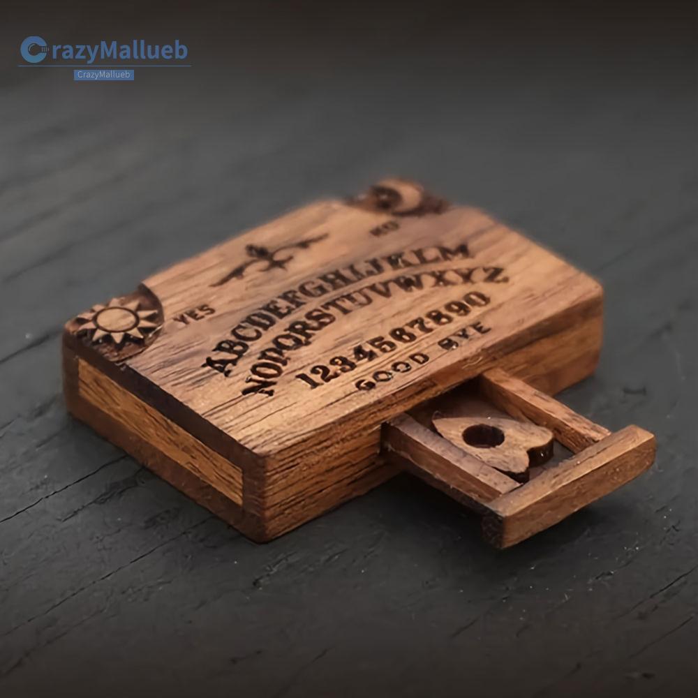 Trò chơi bảng Ouija Mini với dụng cụ bói toán bảng Ouija bằng gỗ Planchette [CrazyMallueb.vn]