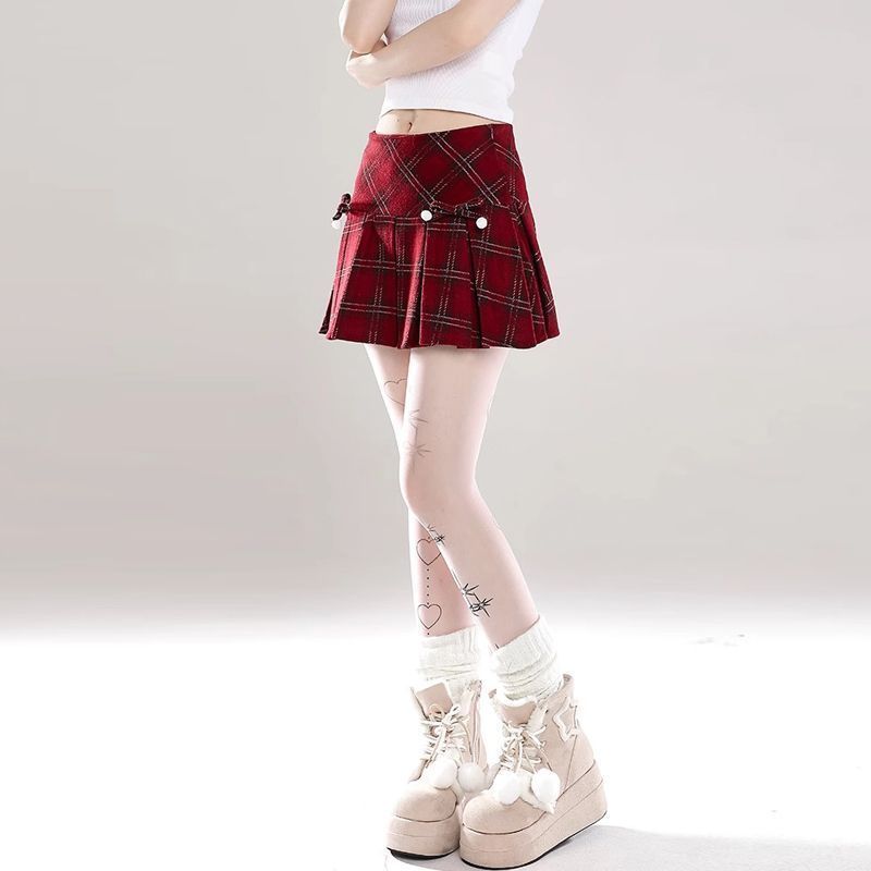 Váy ngắn kẻ sọc Slimer Look Sweet Hot Girl jk phong cách preppy cổ điển, phù hợp cho mùa xuân, hạ và