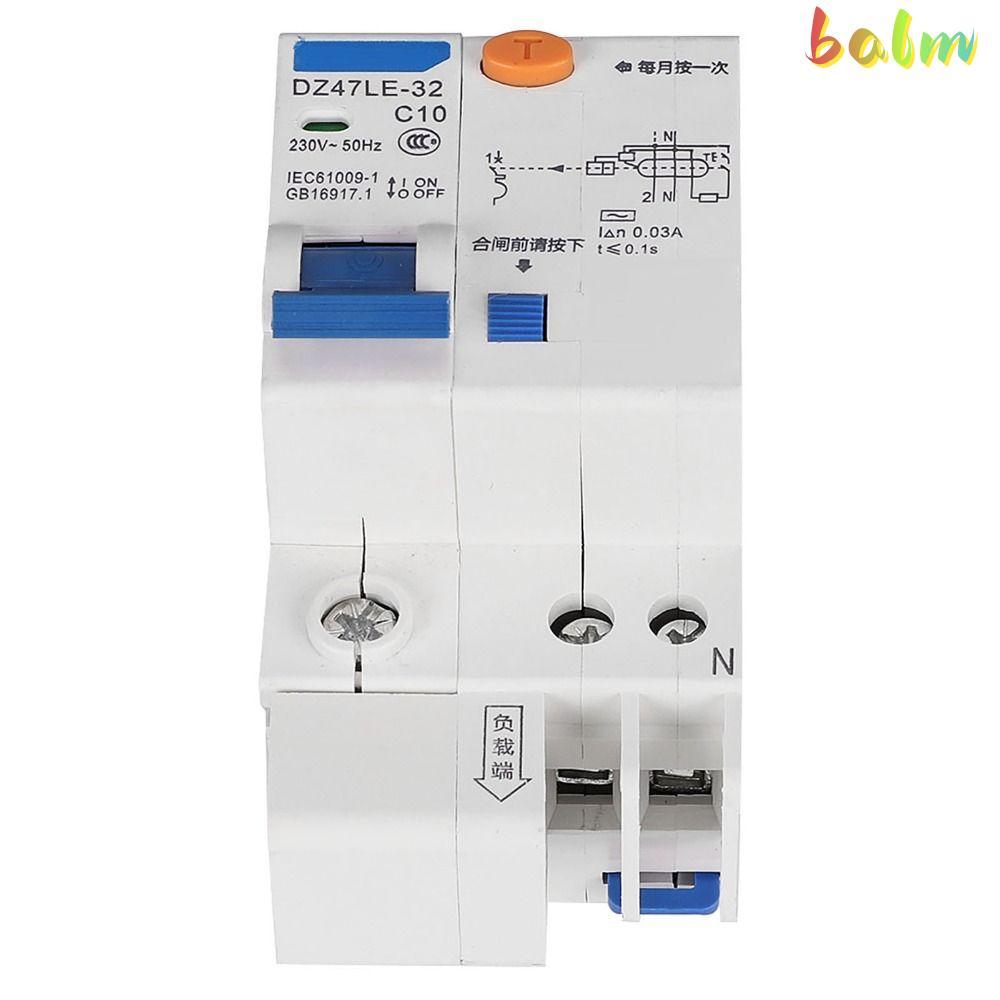 Bộ ngắt mạch dư BALM, Bộ ngắt mạch bảo vệ rò rỉ 230V, Bộ ngắt mạch thu nhỏ 1P + N 10A DZ47LE-32 DZ47