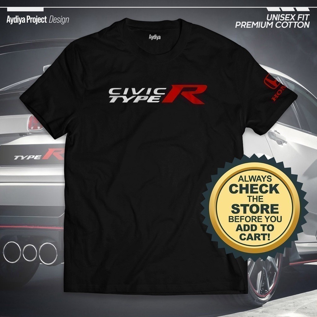 Thời trang 2025 Áo thun Honda Civic Type R / Baju Microfiber Jersi / Jersey Thăng hoa / Áo thun Jers