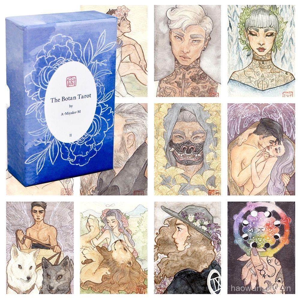 Hoa Mẫu Đơn Tarot luo Thẻ Tarot Giá Trị Cao Cấp Heaven and Earth Cover Kích Thước Tiêu Chuẩn Tarot G