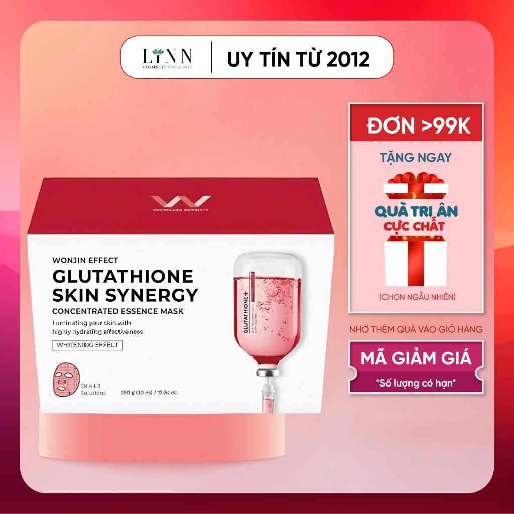 Mặt nạ Wonjin hộp 30 miếng dưỡng sáng da - Wonjin Effect Glutathione Brightening Mask Skin 350g