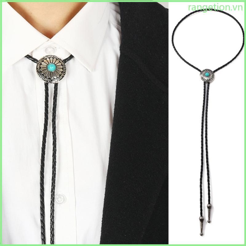RAN Cowboy Tie Western Vintage Bolo Tie Turquoise Bolo Tie Người bản địa Mỹ Bolo Tie